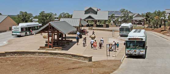 Shuttle Bus Stop and Transit Center at the South Rim Visitor Center.