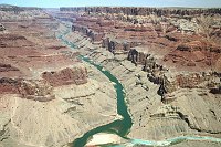 LOOKING NORTH UP MARBLE CANYON AT THE CONFLUENCE OF THE COLORADO AND LITTLE COLORADO RIVERS, GRAND CANYON N.P. MARK LELLOUCH, NPS.