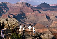 VISITORS VIEWING THE GRAND CANYON FROM MATHER POINT ON THE SOUTH RIM, GRAND CANYON NATIONAL PARK. NPS PHOTO. 